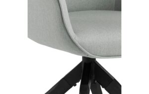 2034070_7 - Mediatech AC Design Esszimmerstuhl Aura Town 1 Stück Town Fabric Light grey 13/Schwarz