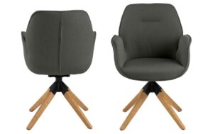 2034071_1 - Mediatech AC Design Esszimmerstuhl Aura Town 1 Stück Town Fabric dark grey 33/Braun