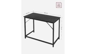 2035053_1 - Mediatech Vasagle Bürotisch schwarz mit Platte 100x50cm