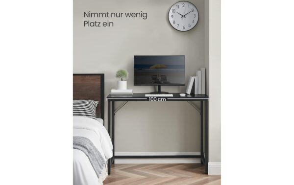 2035053_3 - Mediatech Vasagle Bürotisch schwarz mit Platte 100x50cm