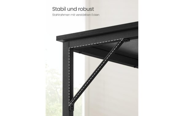 2035053_5 - Mediatech Vasagle Bürotisch schwarz mit Platte 100x50cm