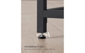 2035053_6 - Mediatech Vasagle Bürotisch schwarz mit Platte 100x50cm
