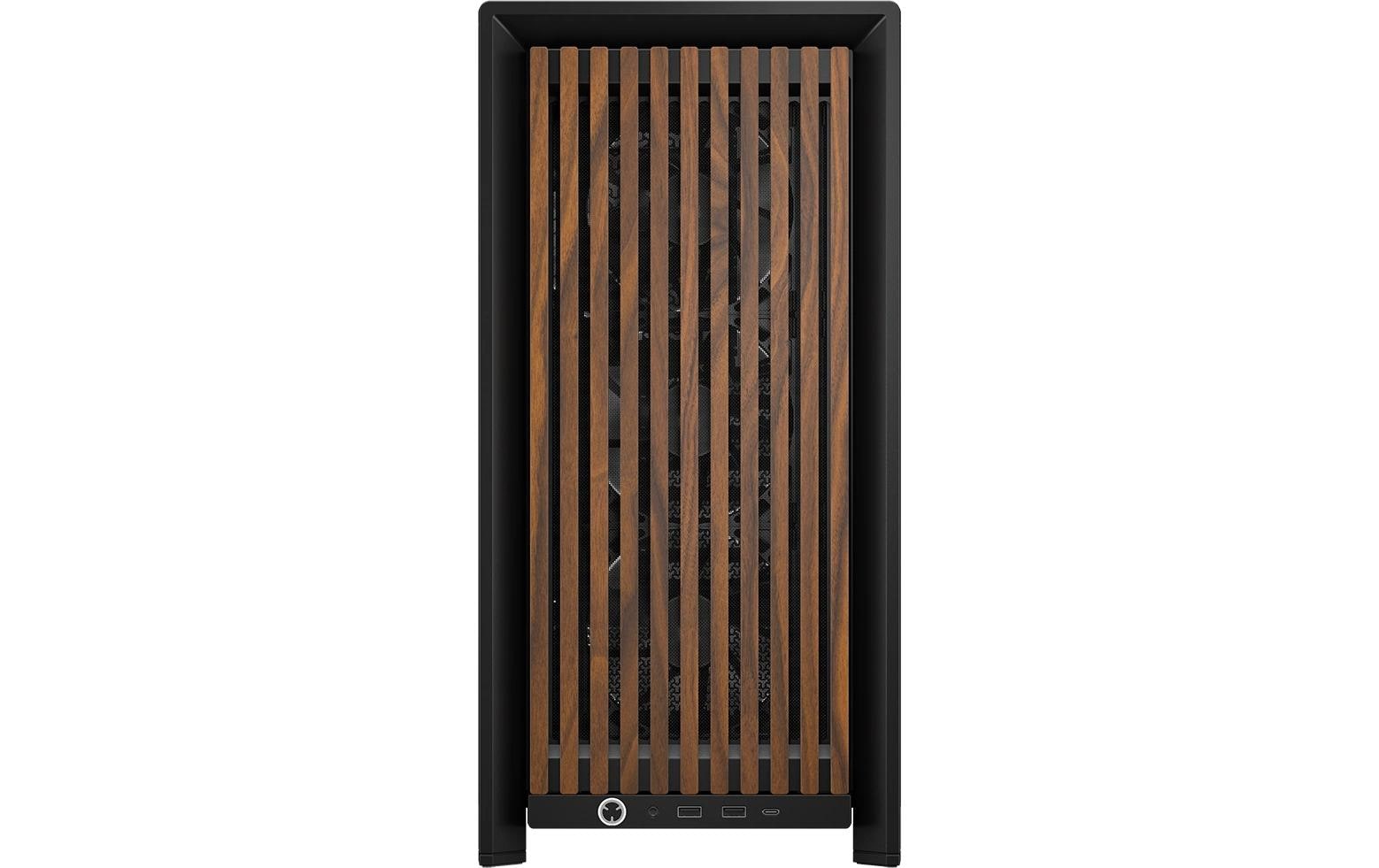 2036048_1 - Mediatech Corsair, PC-Gehäuse 4000D Wood Schwarz, Wal 1x 3.5, 2x 2.5, 2x USB-A, 2x USB-C