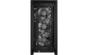 2036048_2 - Mediatech Corsair, PC-Gehäuse 4000D Wood Schwarz, Wal 1x 3.5, 2x 2.5, 2x USB-A, 2x USB-C