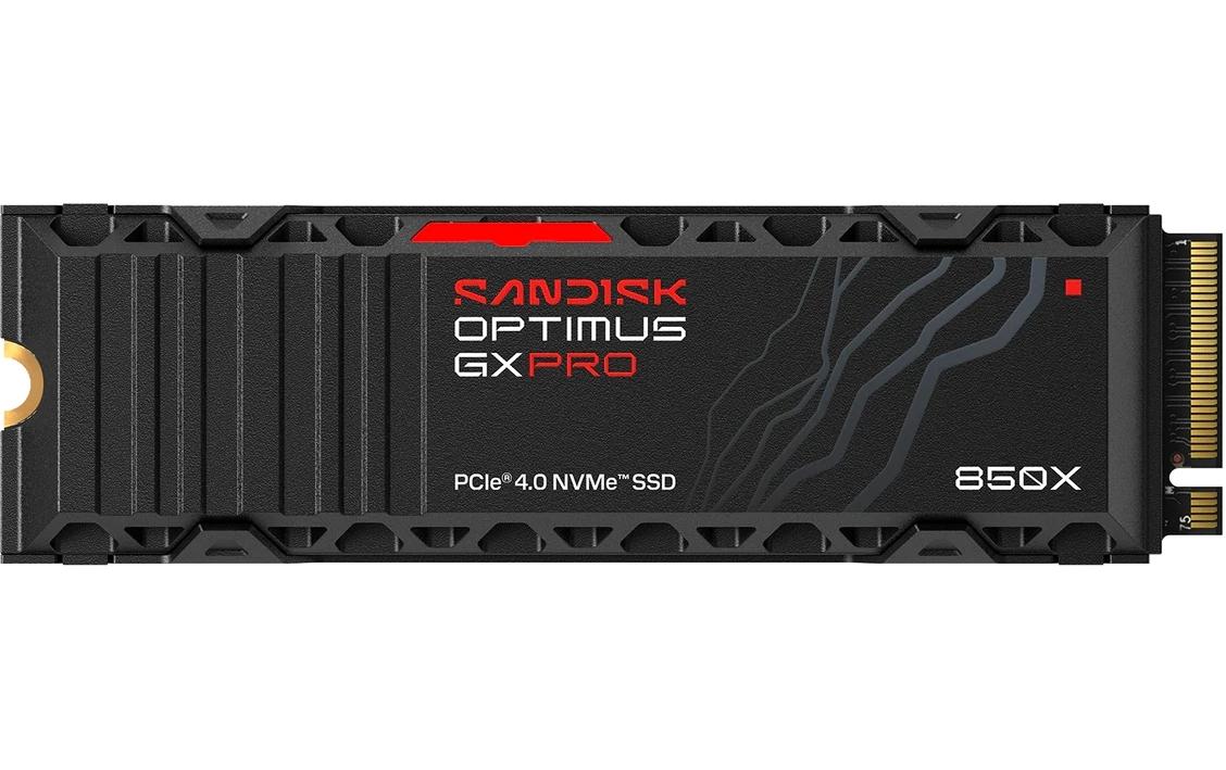 2036844 - Mediatech SanDisk Optimus GX PRO 850X 1TB Heatsink NVMe, M.2 2280, 7300MB/s (l), 6300MB/s (s)