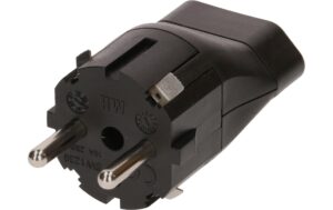 2038828 - Mediatech Max Hauri Adapter 2-Pol Schweiz T21 auf Schuko schwarz, 250V, 16A kaufen | Mediatech.ch