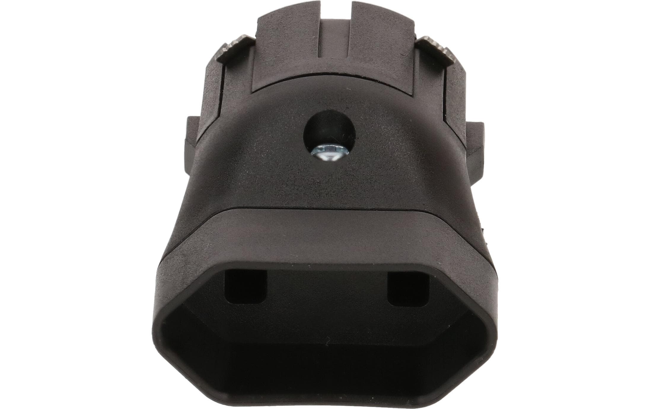 2038828_1 - Mediatech Adapter 2-Pol Schweiz T21 auf Schuko schwarz, 250V, 16A