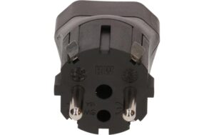 2038828_2 - Mediatech Adapter 2-Pol Schweiz T21 auf Schuko schwarz, 250V, 16A