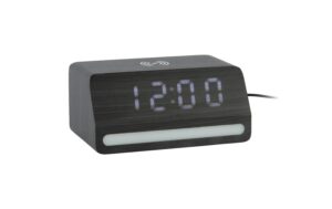 KARLSSON Wecker Retro Light LED Black wood veneer kaufen Schweiz | Mediatech.ch