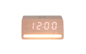 2040771_1 - Mediatech KARLSSON Wecker Retro Light LED Wood veneer