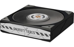 2044895_5 - Mediatech ASRock Steel Legend Dark 360 LCD Liquid CPU Cooler, 3.4 LCD, 3x120mm ARGB