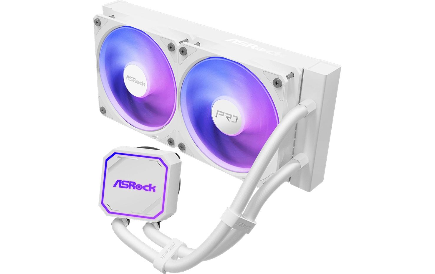 2044903 - Mediatech ASRock Pro White 240 ARGB Liquid CPU Cooler, 2x120mm ARGB kaufen Schweiz | Mediatech.ch