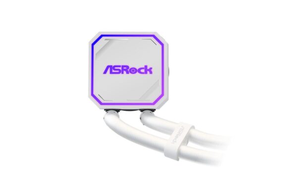 2044903_6 - Mediatech ASRock Pro White 240 ARGB Liquid CPU Cooler, 2x120mm ARGB