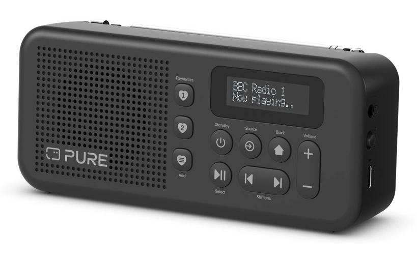 2050183_1 - Mediatech Pure Elan Move, Black DAB+/UKW-Radio, BT, 16h Akku, Kopfhöreran.