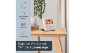 ADE Reisewecker digital weiss