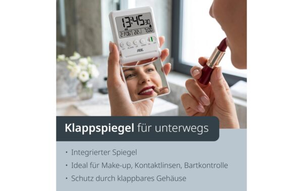 ADE Reisewecker digital weiss