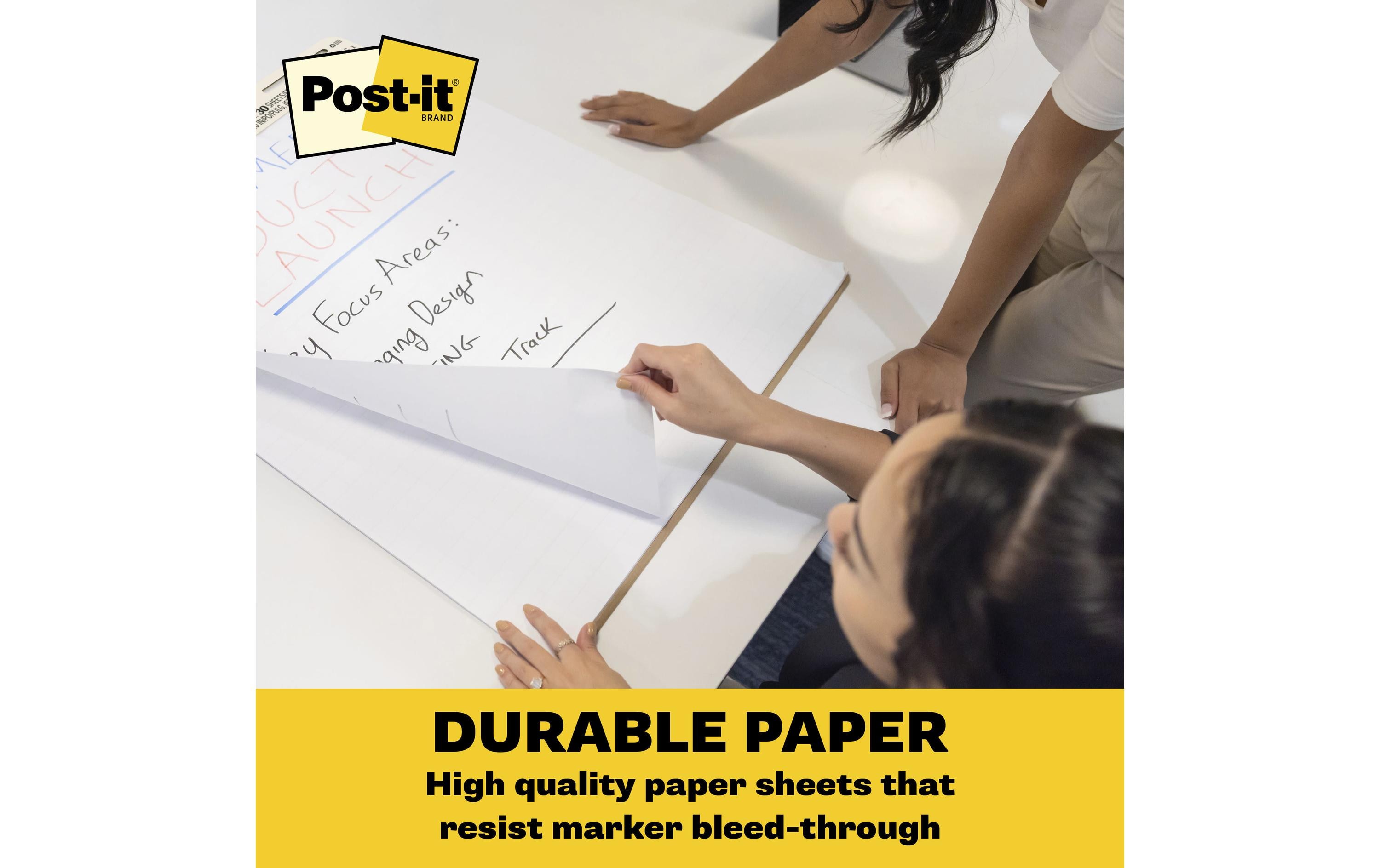 2052209_1 - Mediatech 3M Post-it Super Sticky Recycling Flipchart 2 Blöcke à 30 Blatt, 63.5x76.2cm, weiss