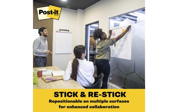 2052209_8 - Mediatech 3M Post-it Super Sticky Recycling Flipchart 2 Blöcke à 30 Blatt, 63.5x76.2cm, weiss