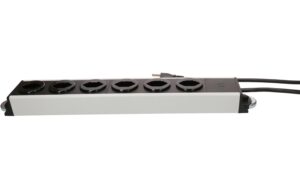 2053772_2 - Mediatech Steckdosenleiste Power Line 6x Typ 23 grau/schwarz 1.5m Magnet