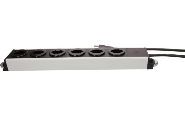 2053772_2 - Mediatech Steckdosenleiste Power Line 6x Typ 23 grau/schwarz 1.5m Magnet