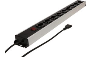 Max Hauri Steckdosenleiste Power Line 9x Typ 13 grau/schwarz Schalter 1.5m kaufen | Mediatech.ch