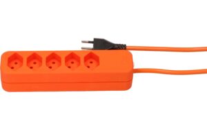 Steckdosenleiste Swiss Line 5x Typ 13 orange 2.5m