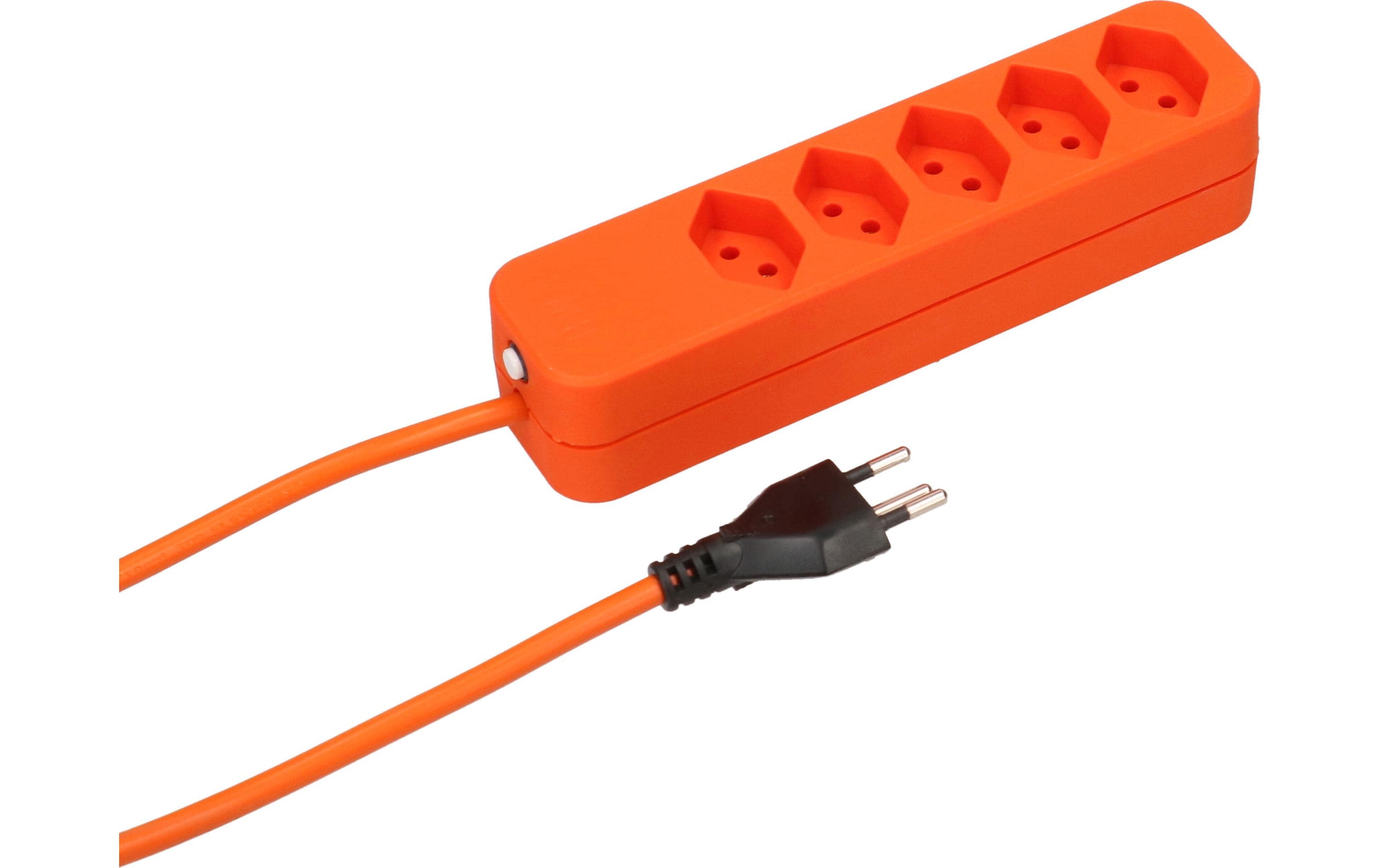2053777 - Mediatech Max Hauri Steckdosenleiste Swiss Line 5x Typ 13 orange Magnet 5m kaufen | Mediatech.ch