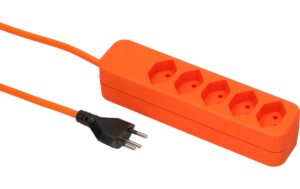 2053777_1 - Mediatech Steckdosenleiste Swiss Line 5x Typ 13 orange Magnet 5m