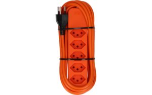 2053777_3 - Mediatech Steckdosenleiste Swiss Line 5x Typ 13 orange Magnet 5m