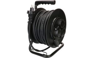 2053780_4 - Mediatech Kabelrolle 3x Typ 13 IP55 33m schwarz