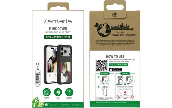 2054335_4 - Mediatech 4smarts E-Ink Cover mit NFC-Display iPhone 17 Pro