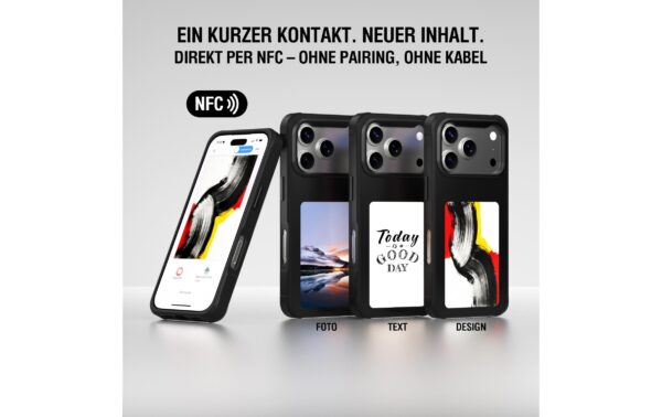 2054335_5 - Mediatech 4smarts E-Ink Cover mit NFC-Display iPhone 17 Pro