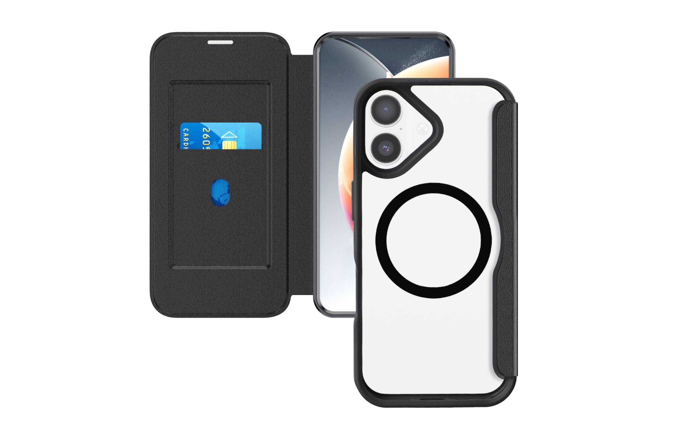 2054337 - Mediatech 4smarts Urban Pro Flipcase, Schwarz iPhone 17