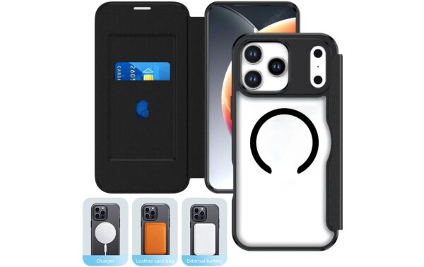 2054337_6 - Mediatech 4smarts Urban Pro Flipcase, Schwarz iPhone 17