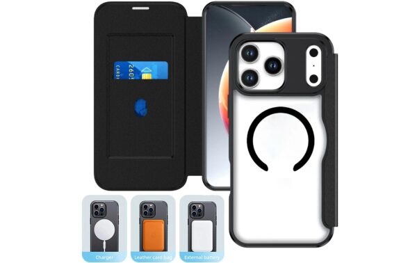 2054338_2 - Mediatech 4smarts Urban Pro Flipcase, Schwarz iPhone 17 Pro Max
