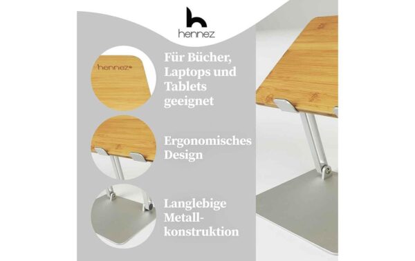 Hennez Laptopständer Linus Bambus 