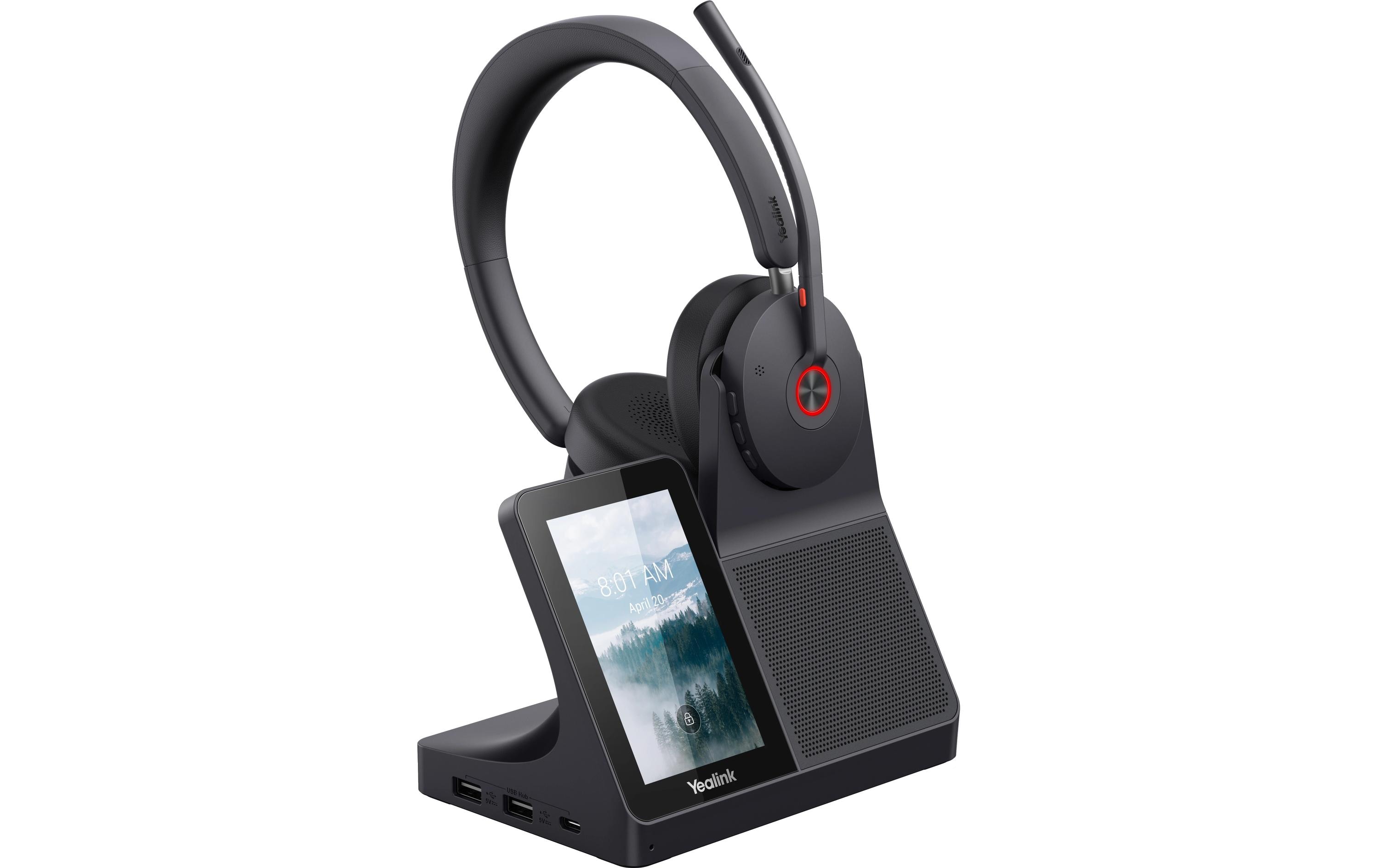 2058213 - Mediatech Yealink Headset WH68 Workstation Dual UC DECT&BT Wireless Headset, mit Touchscreen