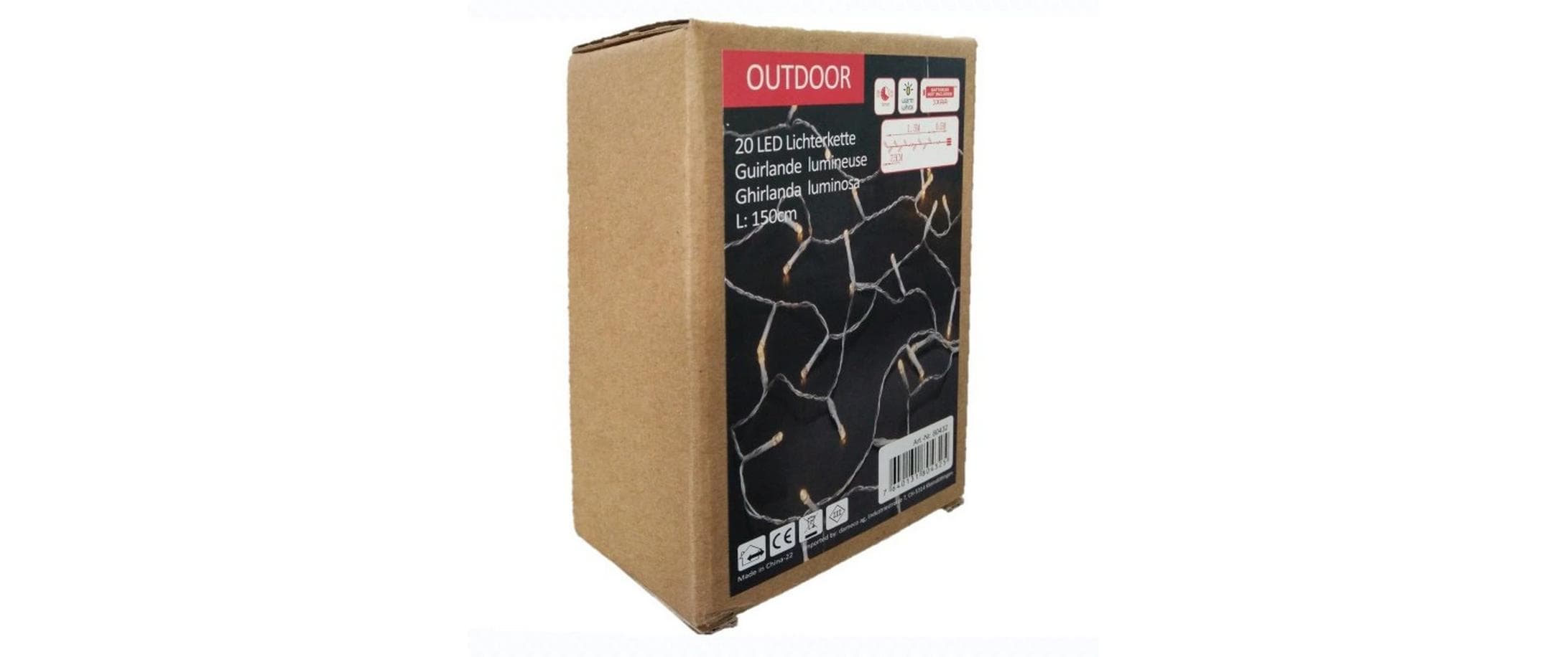 2058672 - Mediatech Dameco LED Lichterkette Outdoor, 20 LED, 1.5m kaufen Schweiz | Mediatech.ch