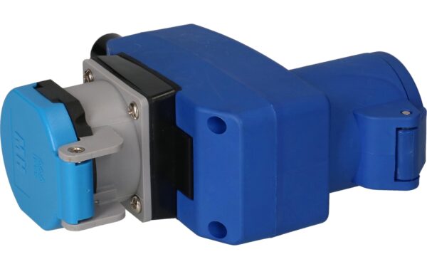 2059154_3 - Mediatech CEE Winkelkupplung CEE16-3+Typ23 IP55 blau