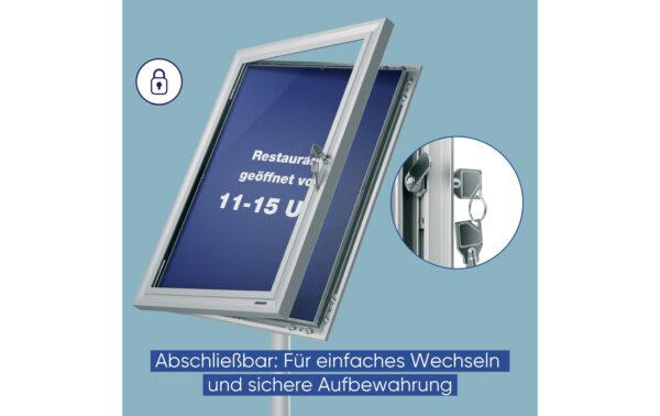 FRANKEN Infodisplay PRO A3 abschliessbar