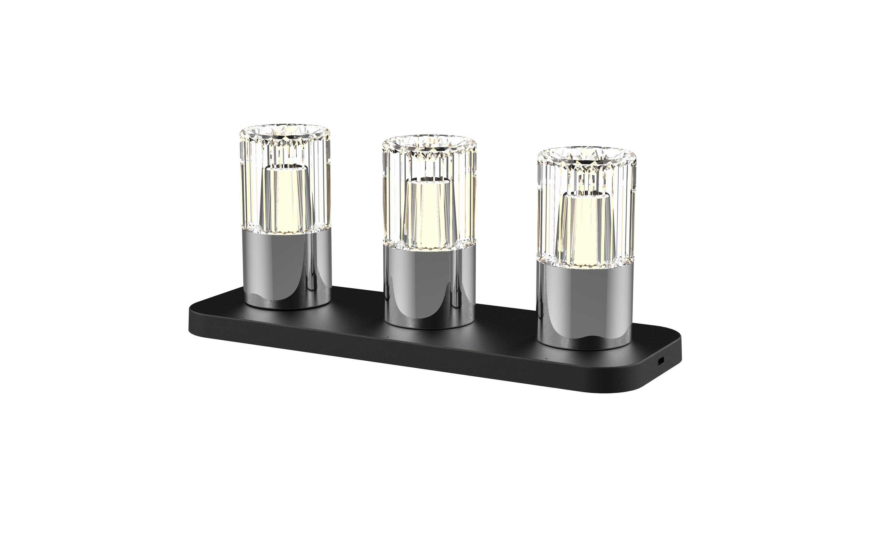 2078416 - Mediatech Schönenberger Bold Tischleuchte Kristy Deko TL, 3er-Set, chrom kaufen | Mediatech.ch
