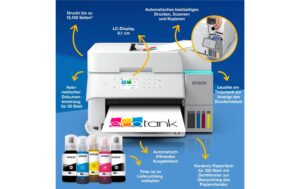 Epson Ecotank ET-3956 weiss A4,Wi-Fi, 4800 x 1200