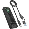 2084855 - Mediatech ICY BOX ext. M.2 NVMe Gehäuse Schwarz, USB 3.2 Type-C, M.2 NVMe SSD, RGB