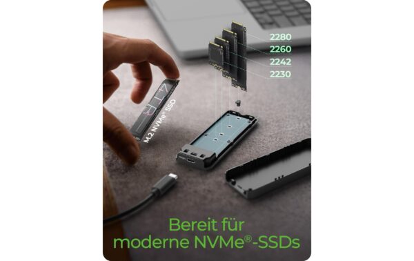 2084855_4 - Mediatech ICY BOX ext. M.2 NVMe Gehäuse Schwarz, USB 3.2 Type-C, M.2 NVMe SSD, RGB