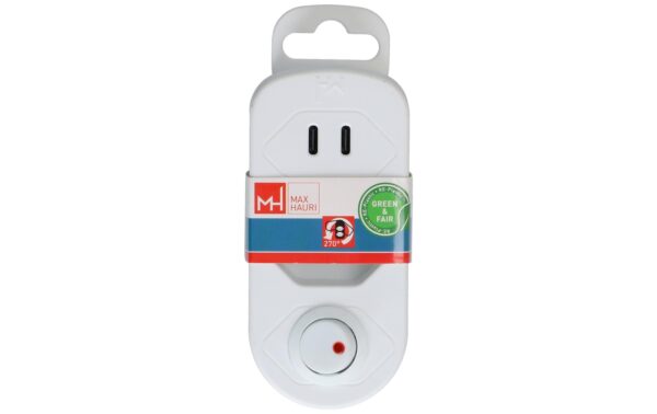 Abzweigstecker ADAPT 1x Typ 13 USB-C/C 20W ws drehbar Green+Fair