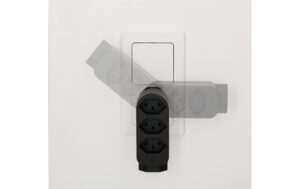 Abzweigstecker ADAPT 1x Typ 13 USB-C/C 20W ws drehbar Green+Fair