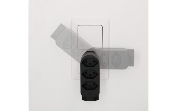 Abzweigstecker ADAPT 1x Typ 13 USB-C/C 20W ws drehbar Green+Fair