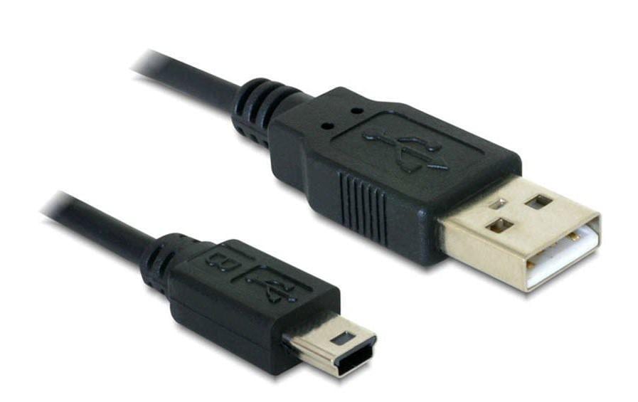 USB-mini-Kabel 1m A-MiniB, USB 2.0 für Digitalcameras und externe 2, 5 HDDs