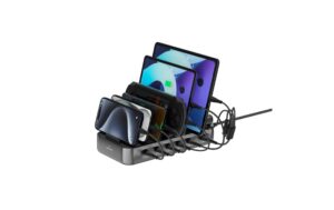 4SMARTS Ladestation Team, Schwarz 100W, 5x USB-C, 1x USB-A, 6 Kabel