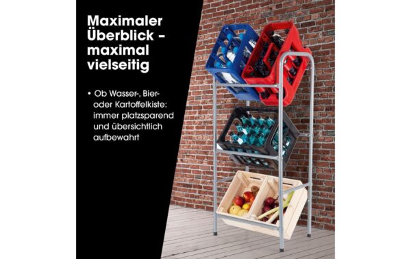 2091183_2 - Mediatech EASYmaxx Getränkekisten Regal Metall 110x50x33cm